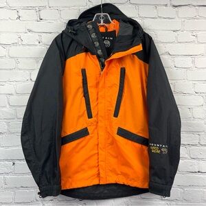 Mountain Hardwear Lightweight Hooded Shell Jacket Orange/Black Sz XS/S